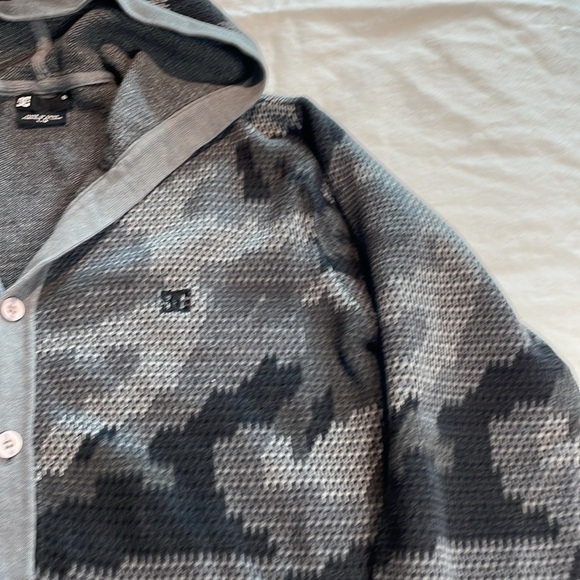 DC Shoes Men’s Knit Hooded Camo Cardigan Size Large - Picture 3 of 9